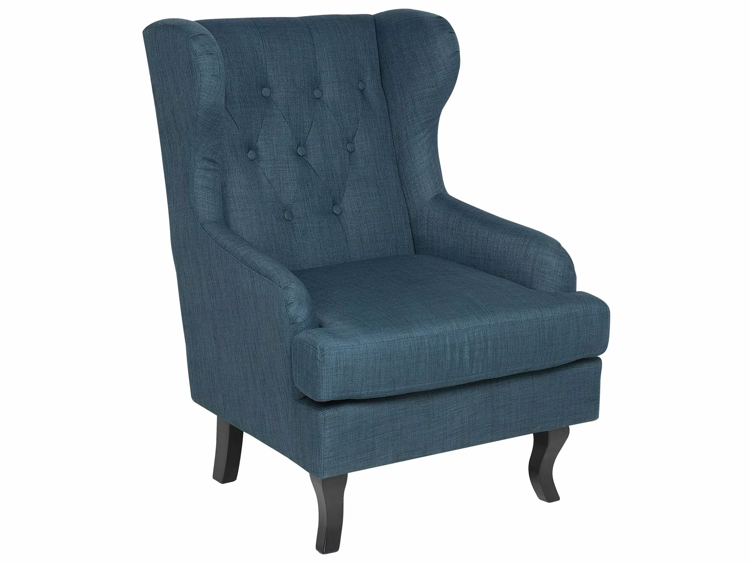 Beliani Sillón De Poliéster Azul Oscuro/negro ALTA