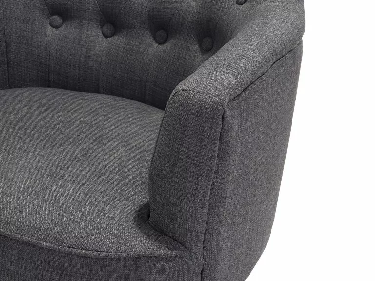 Beliani Sillón Tapizado Gris Oscuro ALESUND 5 Beliani Sillón Tapizado Gris Oscuro ALESUND - Imagen 5