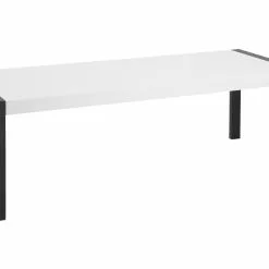 Beliani Mesa De Comedor Blanco/negro 220 X 90 Cm ARCTIC I