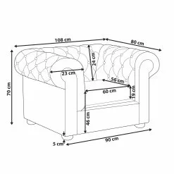Beliani Sillón En Piel Color Crema CHESTERFIELD -Sillones Ventas undef src sa picid 537567 type whitesh image scaled