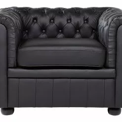 Beliani Sillón En Piel Color Negro CHESTERFIELD -Sillones Ventas undef src sa picid 538222 type whitesh image 1 scaled