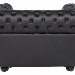 Beliani Sillón En Piel Color Negro CHESTERFIELD -Sillones Ventas undef src sa picid 538244 type whitesh image 1 scaled