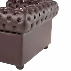 Beliani Sillón En Piel Color Marrón CHESTERFIELD -Sillones Ventas undef src sa picid 538308 type whitesh image scaled