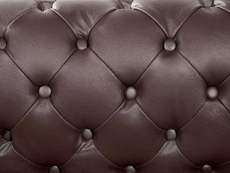 Beliani Sillón En Piel Color Marrón CHESTERFIELD - Imagen 6
