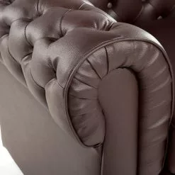 Beliani Sillón En Piel Color Marrón CHESTERFIELD -Sillones Ventas undef src sa picid 538356 type whitesh image scaled