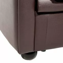 Beliani Sillón En Piel Color Marrón CHESTERFIELD -Sillones Ventas undef src sa picid 538366 type whitesh image scaled