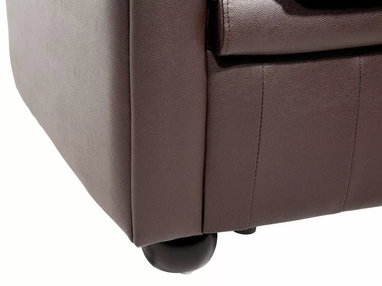 Beliani Sillón En Piel Color Marrón CHESTERFIELD - Imagen 8