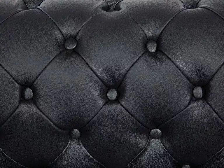 Beliani Sillón En Piel Color Negro CHESTERFIELD - Imagen 6
