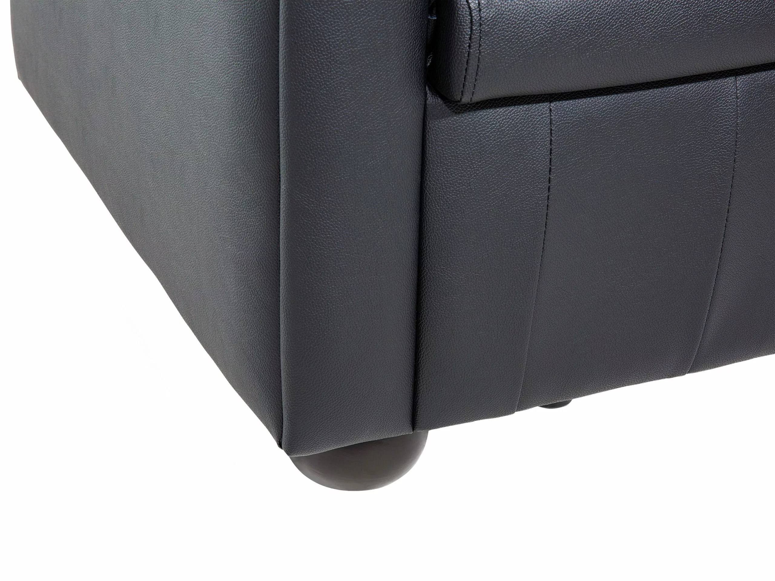 Beliani Sillón En Piel Color Negro CHESTERFIELD - Imagen 8