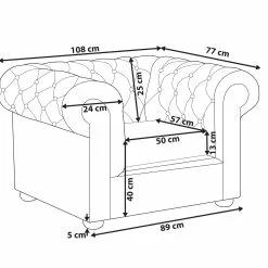 Beliani Sillón En Piel Color Negro CHESTERFIELD -Sillones Ventas undef src sa picid 538676 type whitesh image scaled