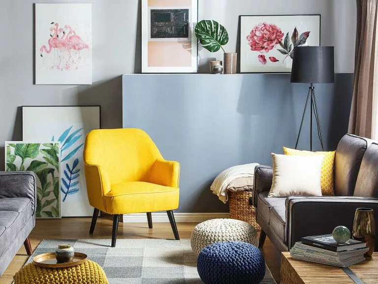 Beliani Sillón Amarillo LOKEN 2 Beliani Sillón Amarillo LOKEN - Imagen 2