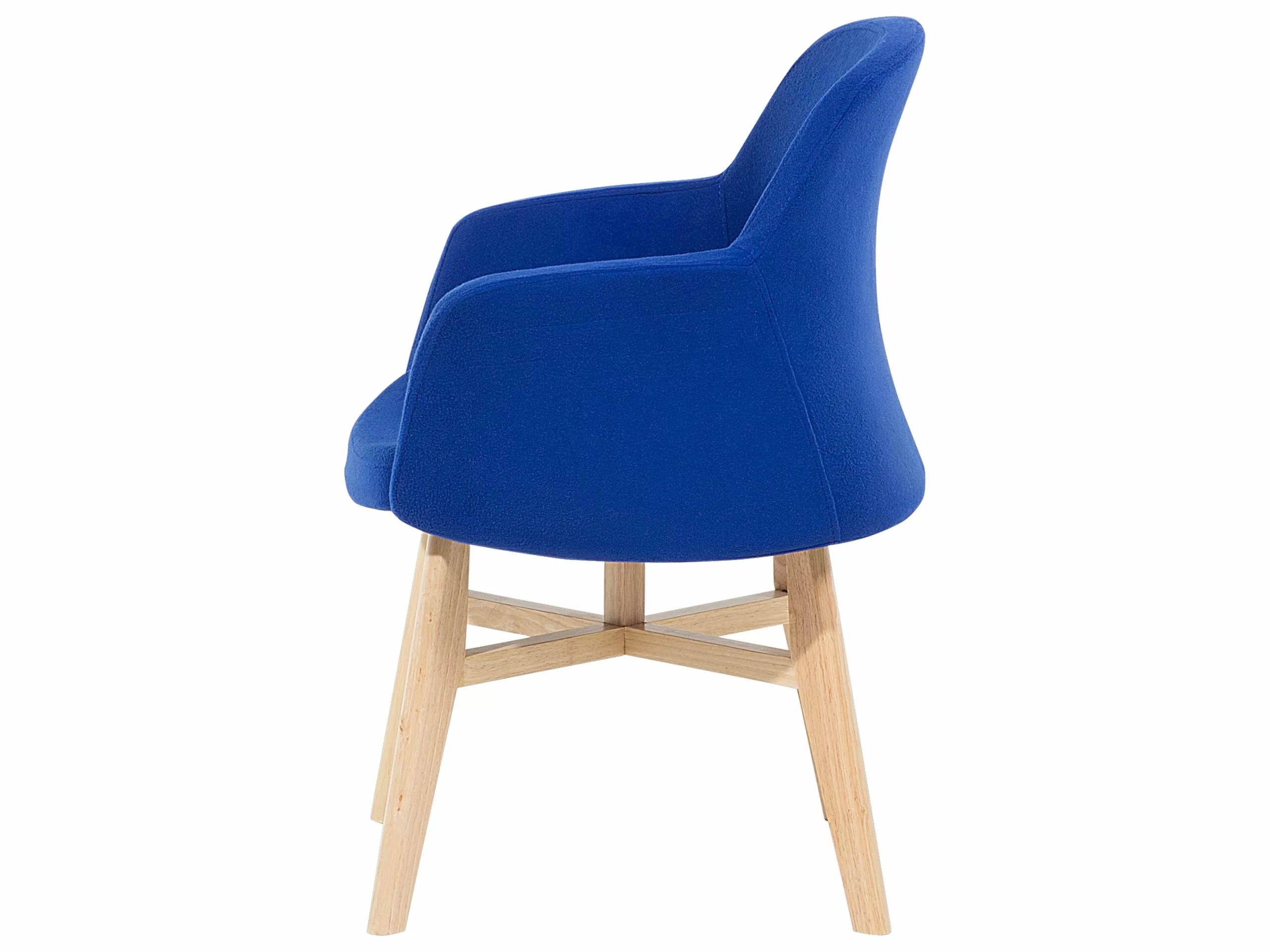 Beliani Sillón De Poliéster Azul Oscuro YSTAD 5 Beliani Sillón De Poliéster Azul Oscuro YSTAD - Imagen 5