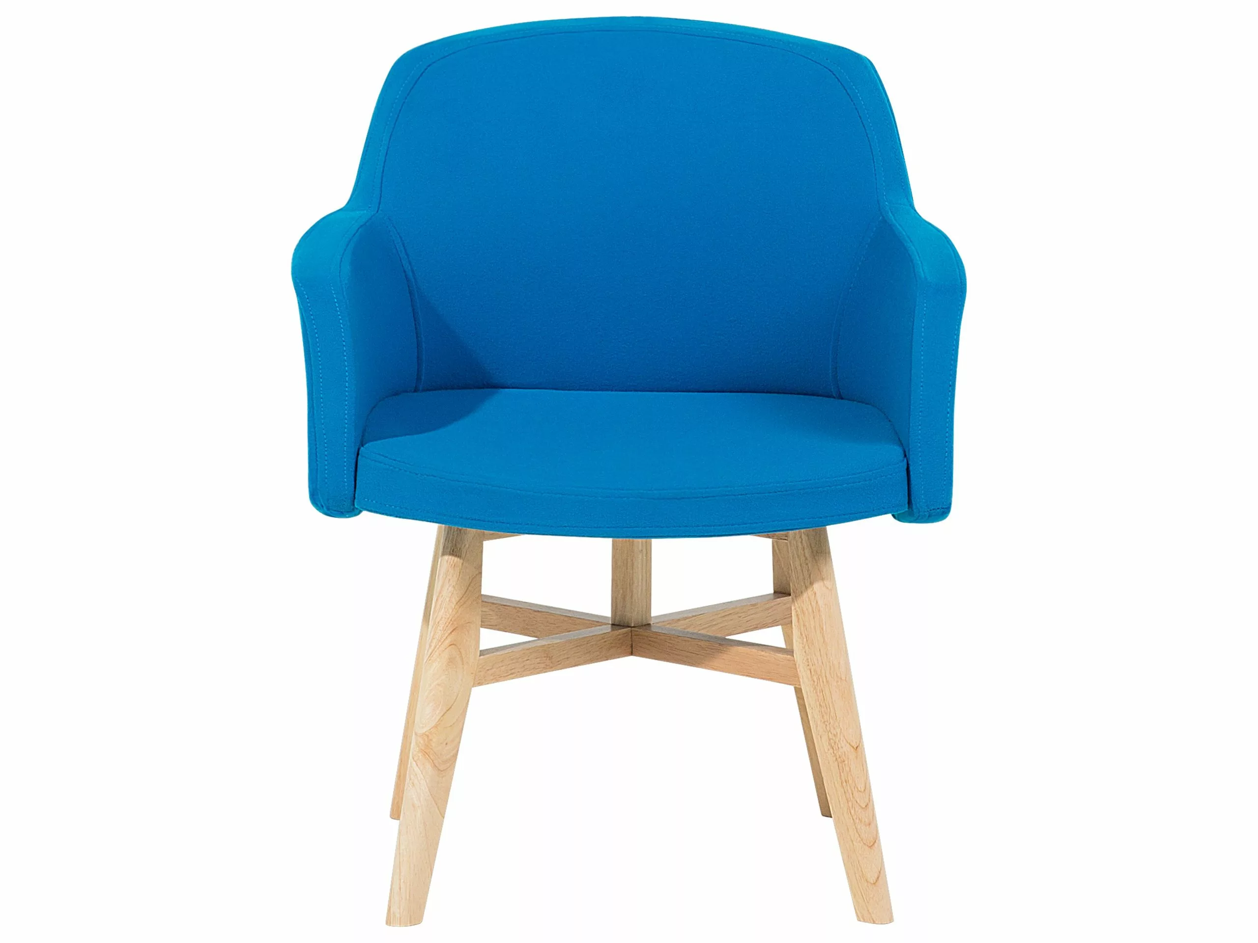 Beliani Sillón De Poliéster Azul Turquesa YSTAD - Imagen 5