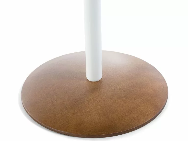 Beliani Mesa De Centro Madera Oscura/blanco ⌀ 40 Cm OREGON - Imagen 10