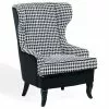 Beliani Sillón Tapizado Negro/blanco MOLDE