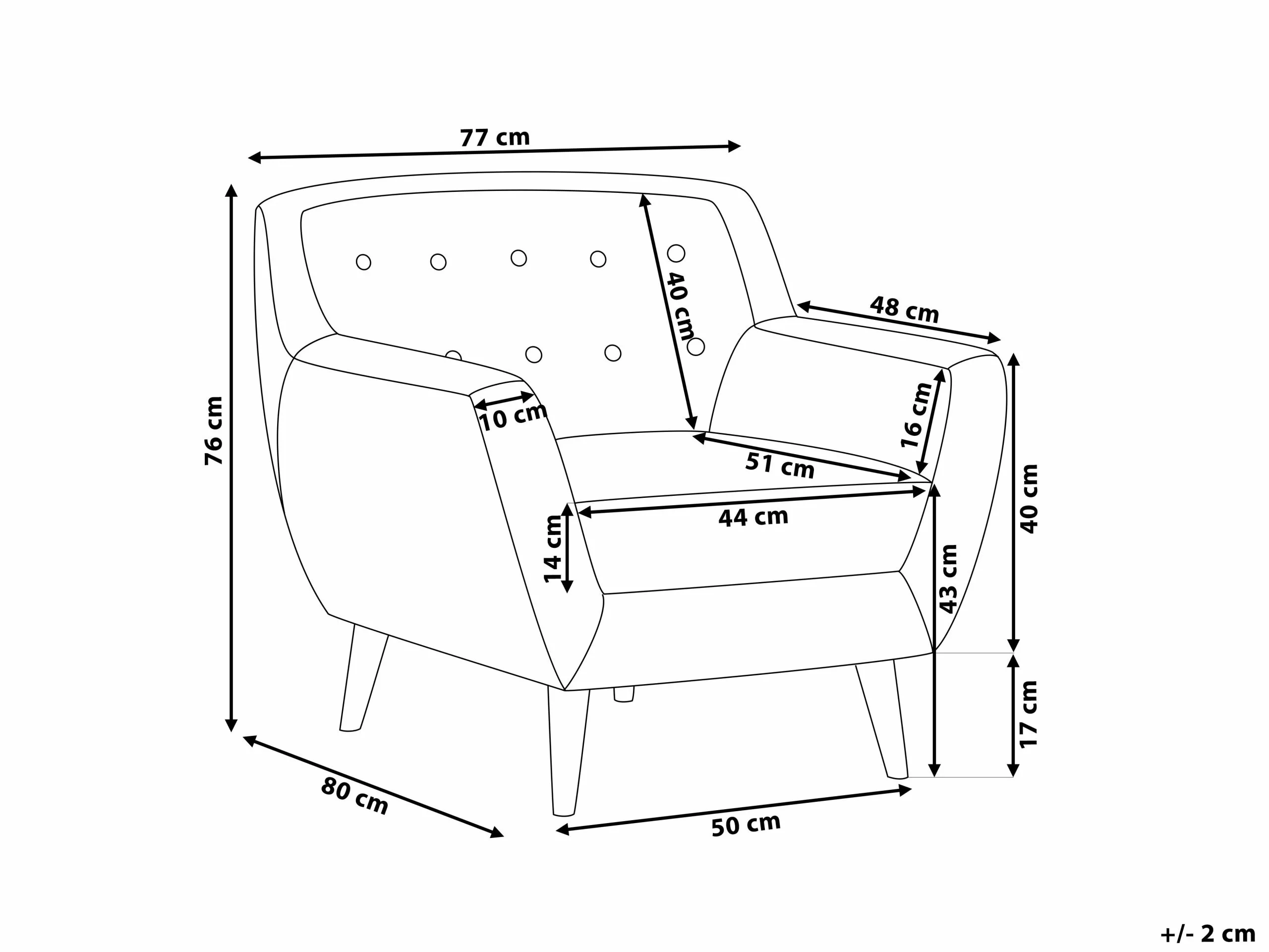 Beliani Sillón De Poliéster Azul/madera Clara MOTALA - Imagen 10