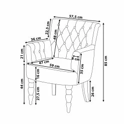Beliani Sillón Tapizado Gris Oscuro ALESUND 15 Beliani Sillón Tapizado Gris Oscuro ALESUND -Sillones Ventas undef src sa picid 677097 type whitesh image scaled