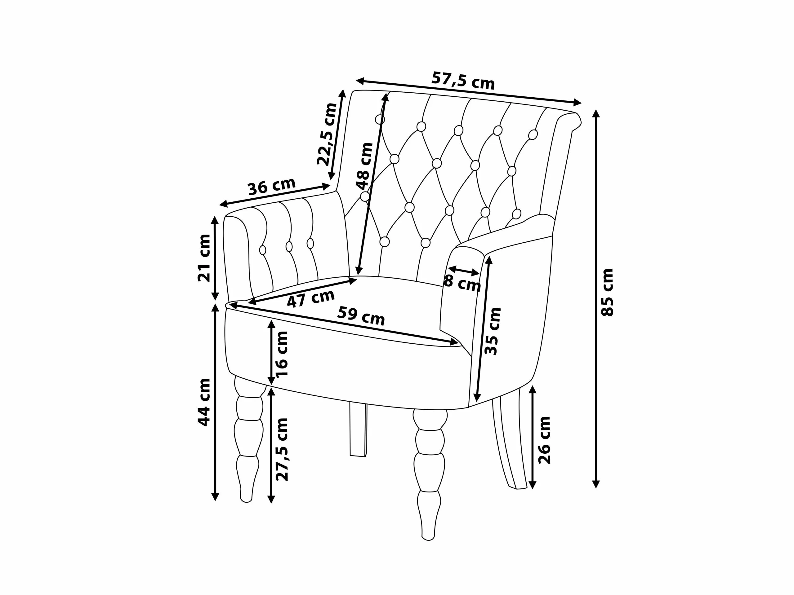 Beliani Sillón Tapizado Gris Oscuro ALESUND 8 Beliani Sillón Tapizado Gris Oscuro ALESUND - Imagen 8