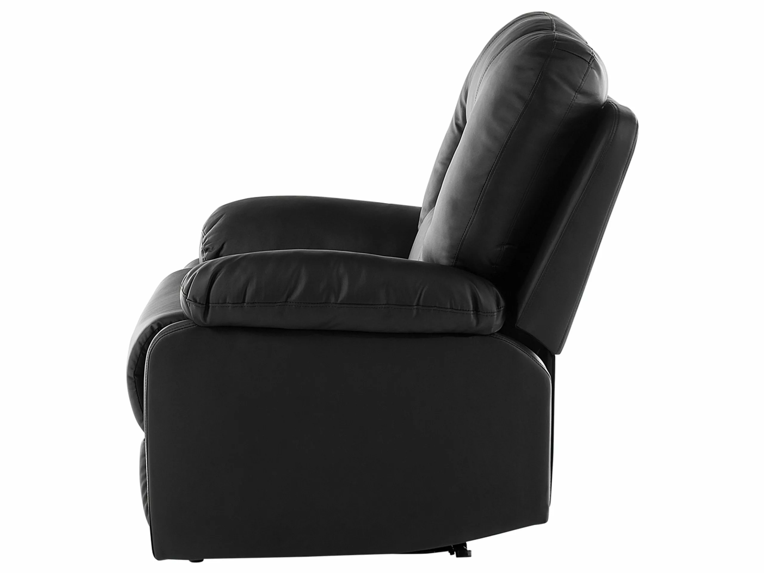 Beliani Sillón Reclinable De Piel Sintética Negra BERGEN 8 Beliani Sillón Reclinable De Piel Sintética Negra BERGEN - Imagen 8