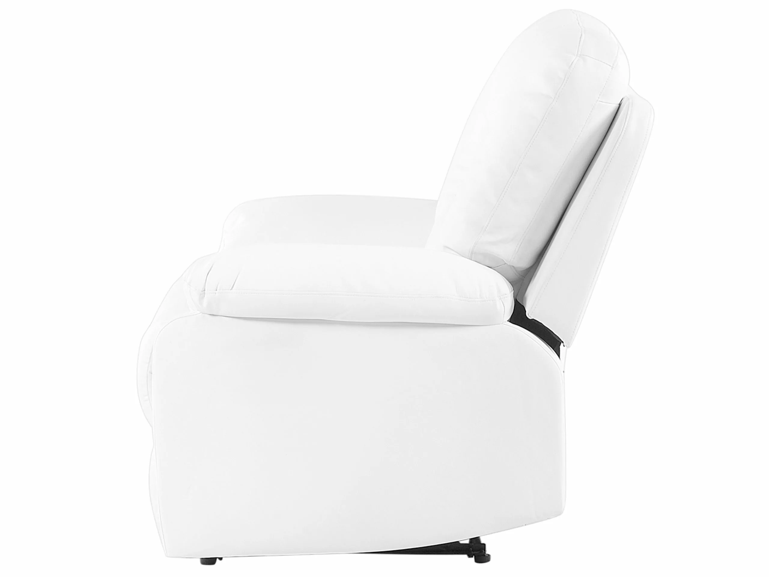 Beliani Sillón Reclinable De Piel Sintética Blanca BERGEN 8 Beliani Sillón Reclinable De Piel Sintética Blanca BERGEN - Imagen 8