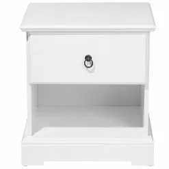 Beliani Mesa De Noche Blanca 48 X 43 Cm GILBERT -Sillones Ventas undef src sa picid 682635 type whitesh image scaled