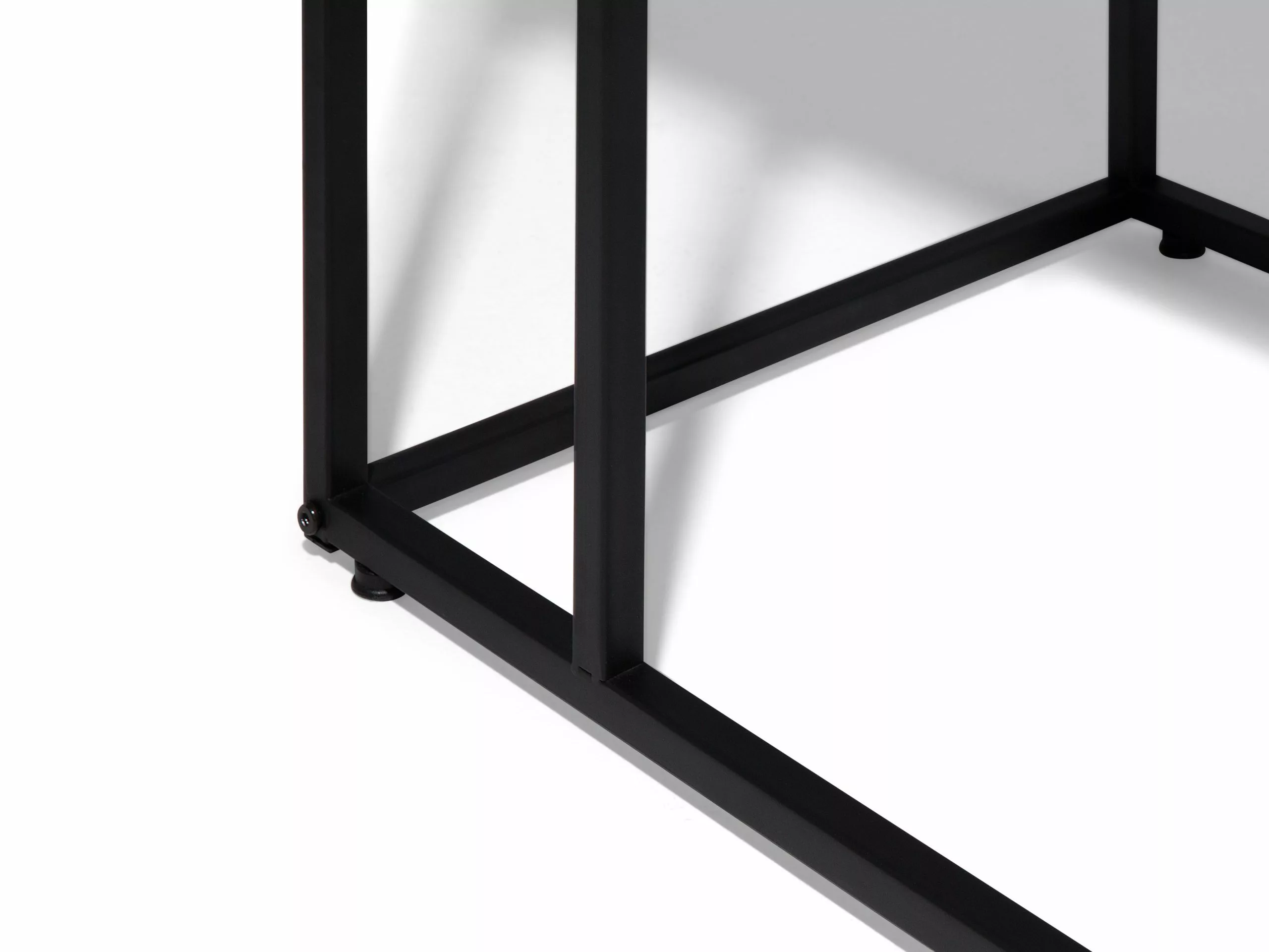 Beliani Mesa Auxiliar Madera Oscura/negro/gris Pardo 40 X 40 Cm TROY - Imagen 10