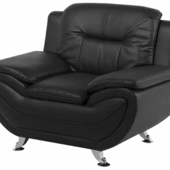 Beliani Sillón En Piel Sintética En Negro LEIRA 13 Beliani Sillón En Piel Sintética En Negro LEIRA -Sillones Ventas undef src sa picid 687288 type whitesh image scaled