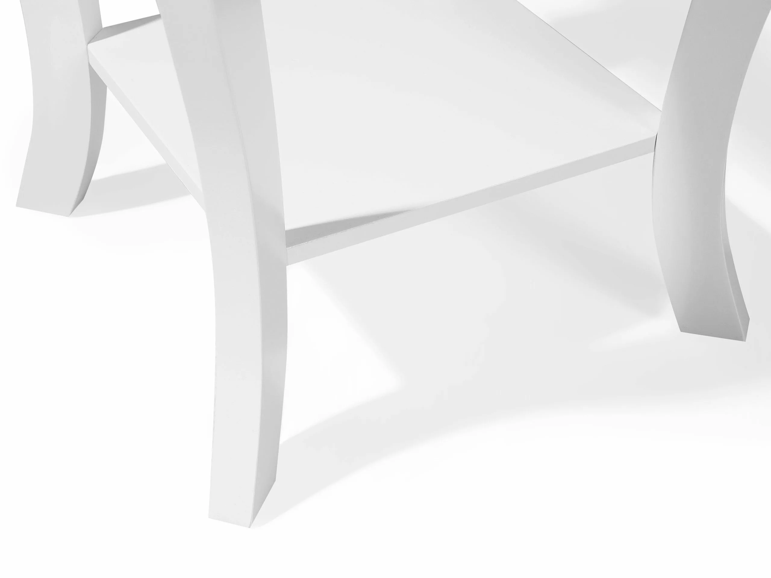 Beliani Mesa Auxiliar Blanca 42 X 42 Cm AVON - Imagen 6