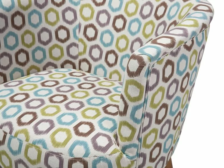 Beliani Sillón Tapizado Con Patrón Geométrico Multicolor ODENZEN 9 Beliani Sillón Tapizado Con Patrón Geométrico Multicolor ODENZEN - Imagen 9