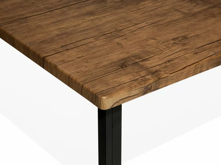 Beliani Conjunto De Comedor 6 Plazas Negro/madera Oscura LAREDO 10 Beliani Conjunto De Comedor 6 Plazas Negro/madera Oscura LAREDO - Imagen 10