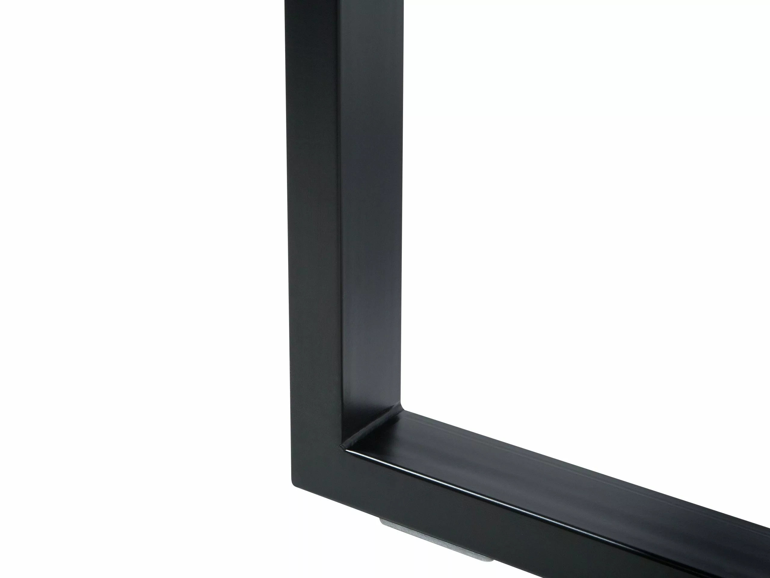 Beliani Mesa De Comedor Madera Oscura/negro 160 X 90 Cm AUSTIN - Imagen 6