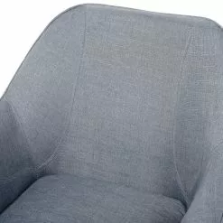 Beliani Sillón De Poliéster Gris/madera Clara LOKEN -Sillones Ventas undef src sa picid 697318 type whitesh image scaled