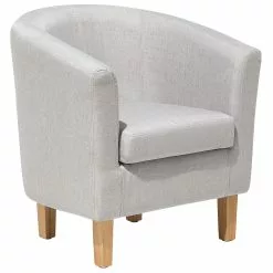 Beliani Sillón Gris Con Reposapiés HOLDEN -Sillones Ventas undef src sa picid 702239 type whitesh image scaled