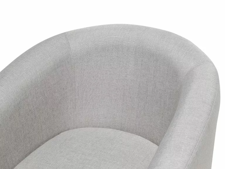 Beliani Sillón Gris Con Reposapiés HOLDEN - Imagen 8