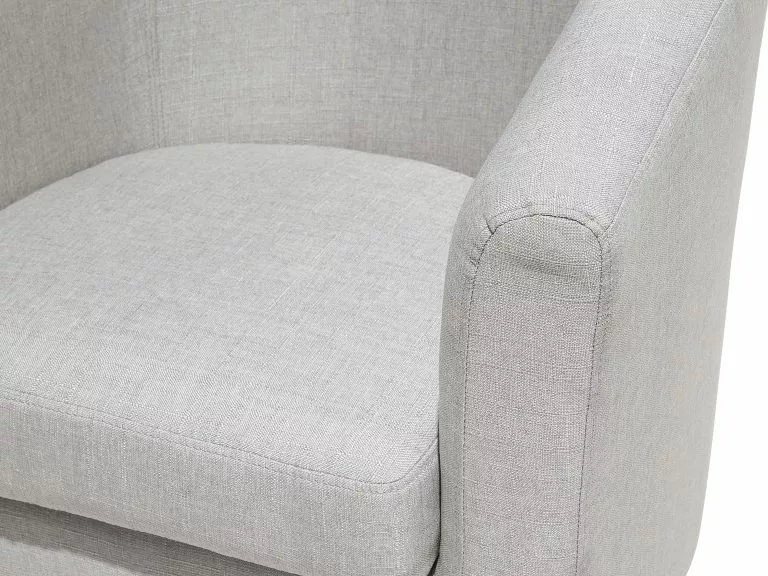 Beliani Sillón Gris Con Reposapiés HOLDEN - Imagen 9