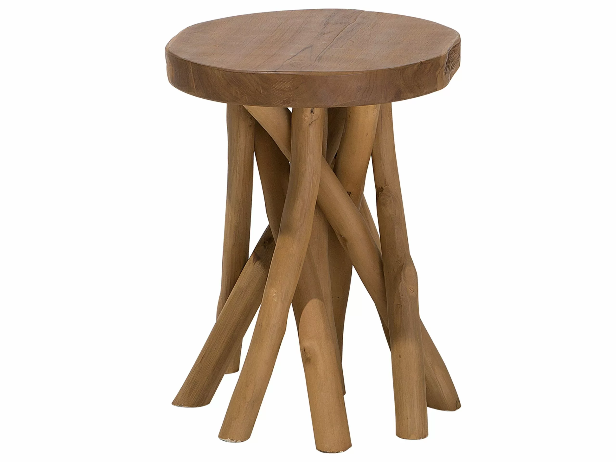 Beliani Mesa Auxiliar De Madera De Tecla Clara ⌀ 36 Cm MERRITT 6 Beliani Mesa Auxiliar De Madera De Tecla Clara ⌀ 36 Cm MERRITT - Imagen 6