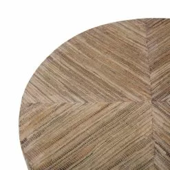 Beliani Mesa Auxiliar De Madera De Teca Clara ø 35 Cm TULITA -Sillones Ventas undef src sa picid 703724 type whitesh image scaled