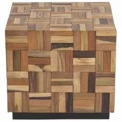 Beliani Mesa De Centro De Madera De Teca Oscura 45 X 45 Cm GAMETI -Sillones Ventas undef src sa picid 704544 type whitesh image scaled