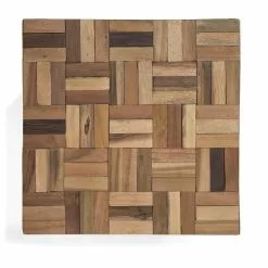 Beliani Mesa De Centro De Madera De Teca Oscura 45 X 45 Cm GAMETI -Sillones Ventas undef src sa picid 704547 type whitesh image scaled