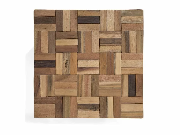 Beliani Mesa De Centro De Madera De Teca Oscura 45 X 45 Cm GAMETI - Imagen 7