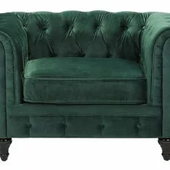 Beliani Sillón De Terciopelo Verde CHESTERFIELD -Sillones Ventas undef src sa picid 705656 type whitesh image scaled