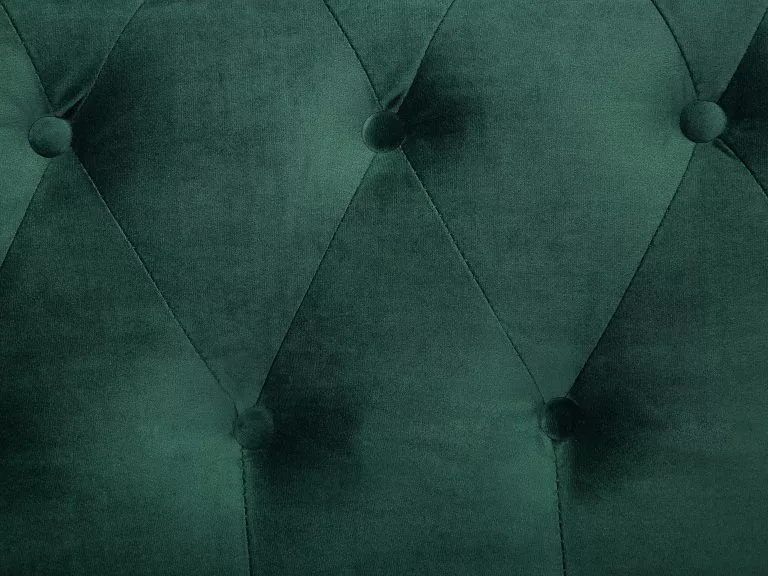 Beliani Sillón De Terciopelo Verde CHESTERFIELD - Imagen 6
