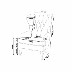 Beliani Sillón De Piel Sintética Marrón/madera Oscura ALTA -Sillones Ventas undef src sa picid 706867 type whitesh image scaled