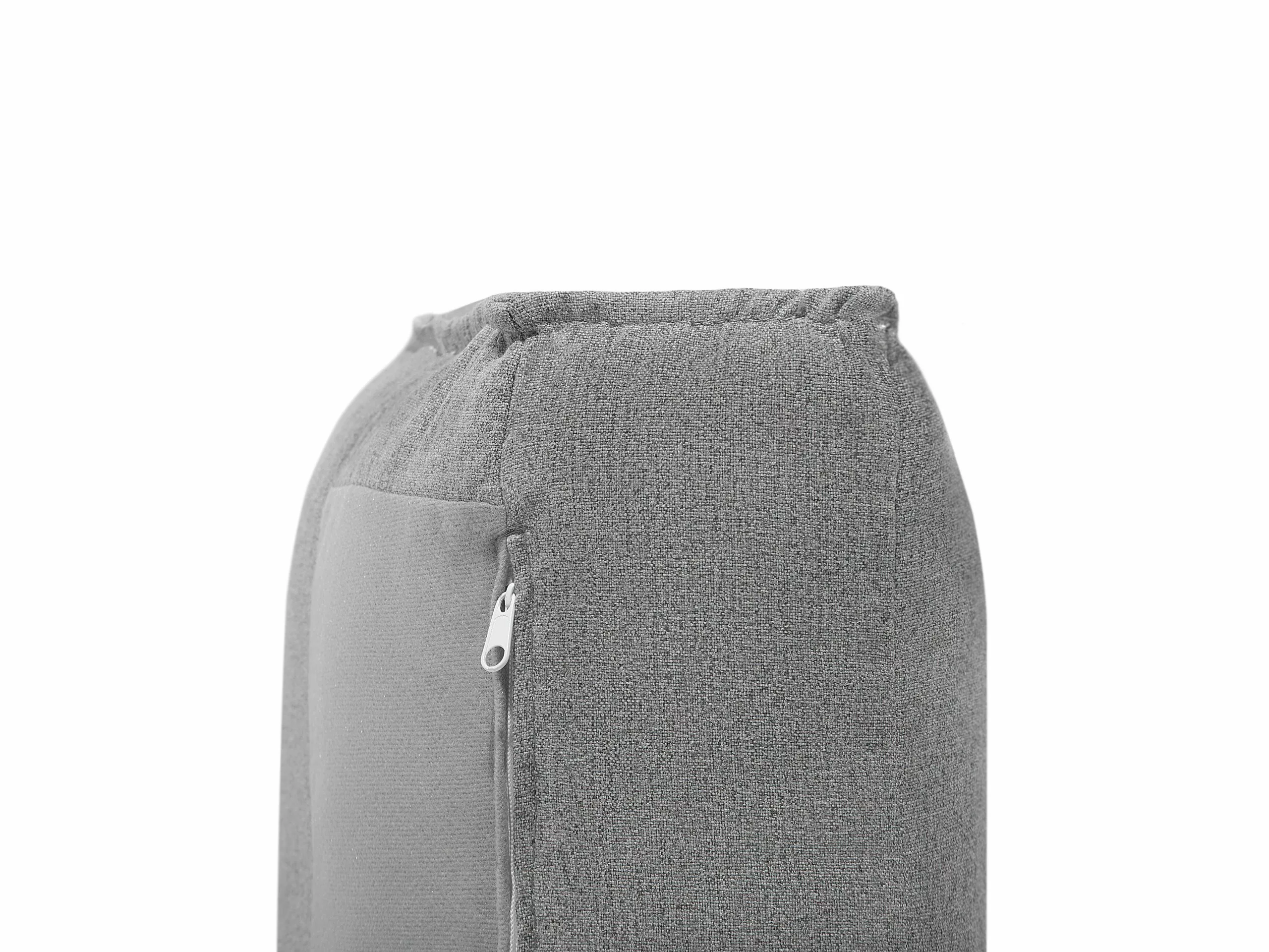 Beliani Sillón De Poliéster Gris/plateado VIND - Imagen 10