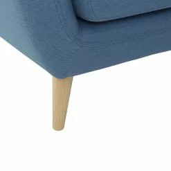 Beliani Sillón De Poliéster Azul/madera Clara MOTALA -Sillones Ventas undef src sa picid 707762 type whitesh image scaled