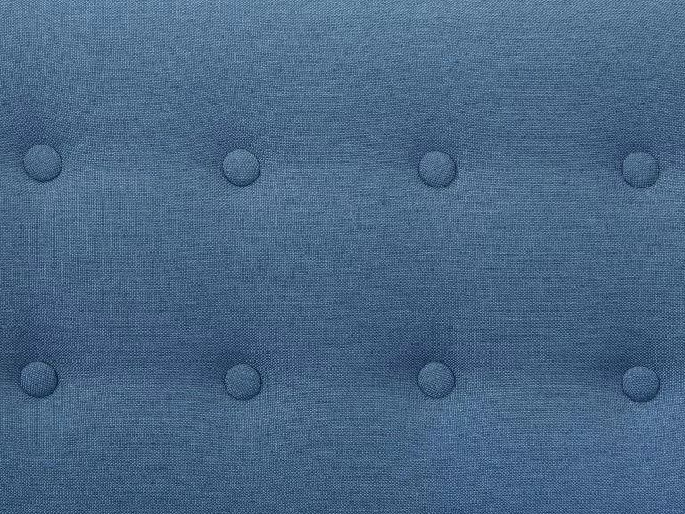 Beliani Sillón De Poliéster Azul/madera Clara MOTALA - Imagen 8