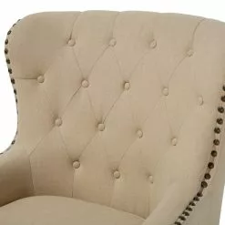 Beliani Sillón Tapizado Beige VIBORG II -Sillones Ventas undef src sa picid 708360 type whitesh image scaled