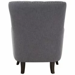 Beliani Sillón Tapizado Gris Oscuro VIBORG II -Sillones Ventas undef src sa picid 708398 type whitesh image scaled