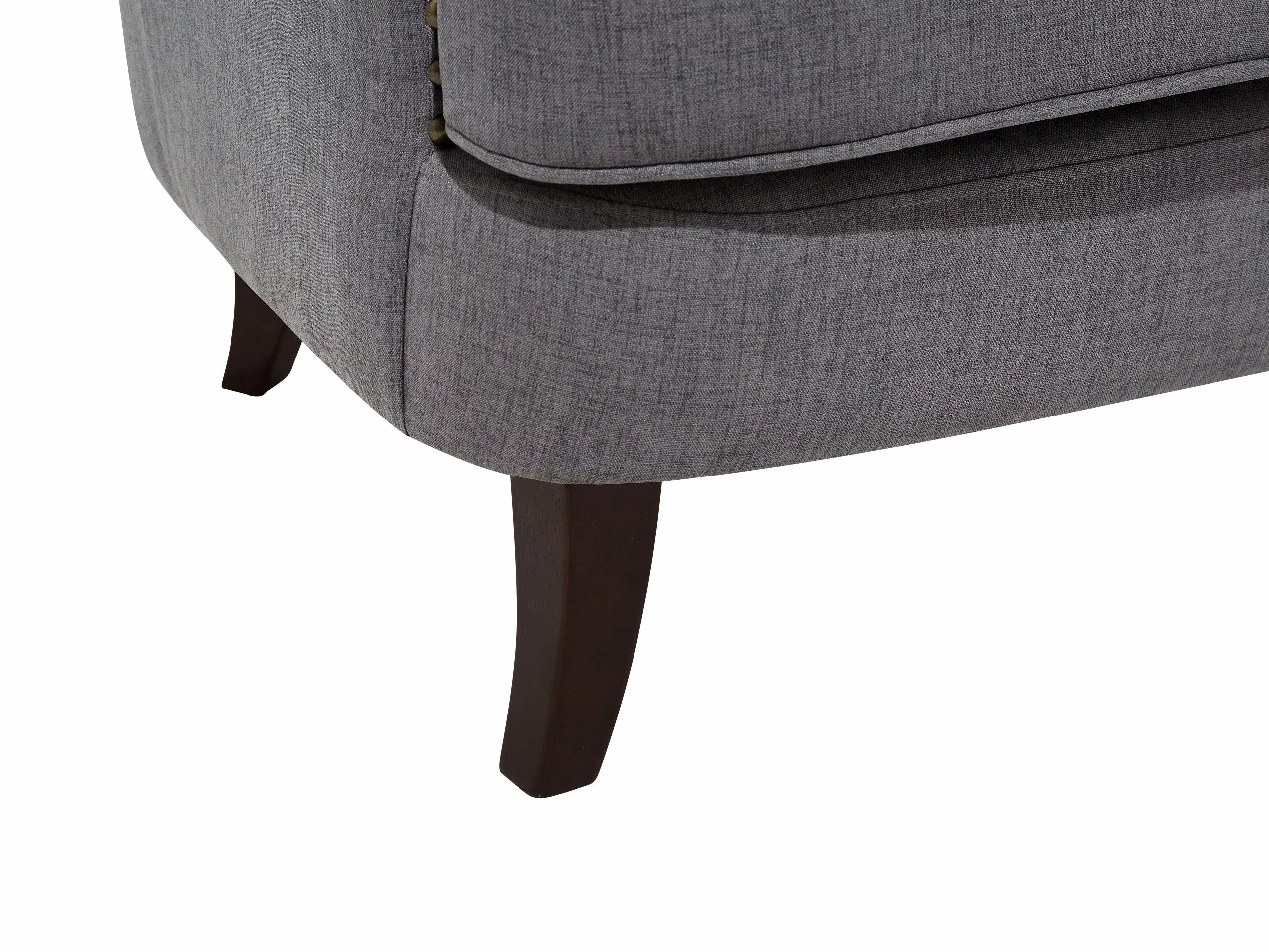 Beliani Sillón Tapizado Gris Oscuro VIBORG II - Imagen 8