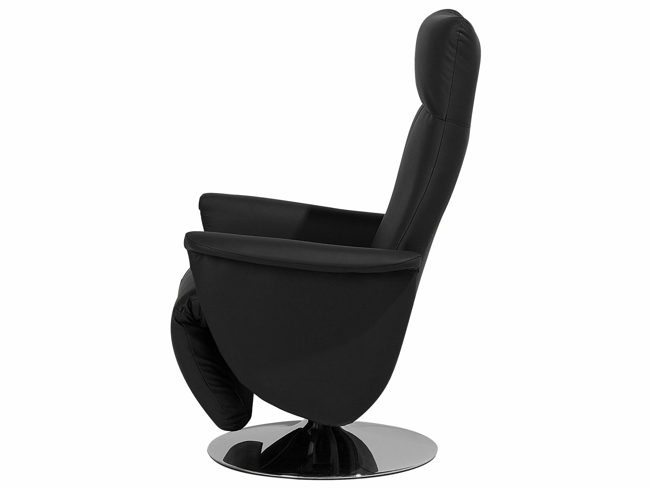 Beliani Sillón Reclinable En Piel Sintética Negro PRIME - Imagen 8
